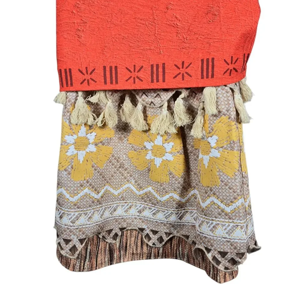 Disney Store Moana Costume Girls Size 9 10 Authentic 2 Pc Outfit Dress Up New